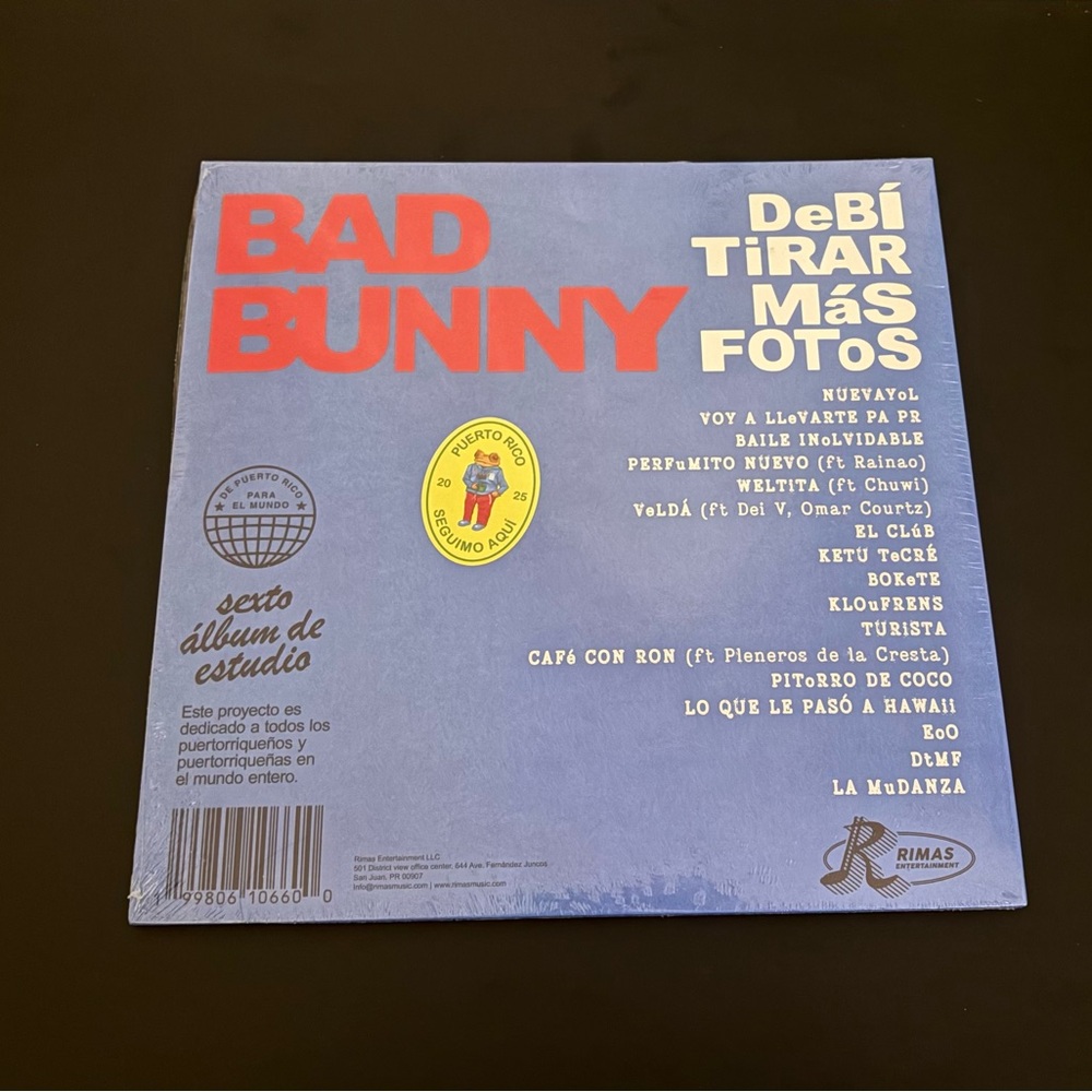 Bad Bunny - Debí Tirar Más Fotos (Blue) Vinyl Record